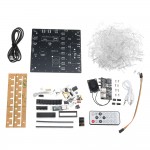 Upgraded Version 3D Light Cube Kit 8x8x8 Blue LED MP3 Music Spectrum DIY Electronic Kit