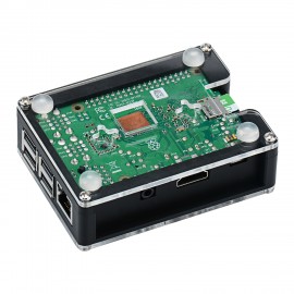 Black Acrylic Case Support Dual Cooling Fans For  3B+ Board