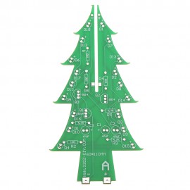 Upgraded Version DIY Colorful Christmas Tree Electronic Production Kit With Power Cable