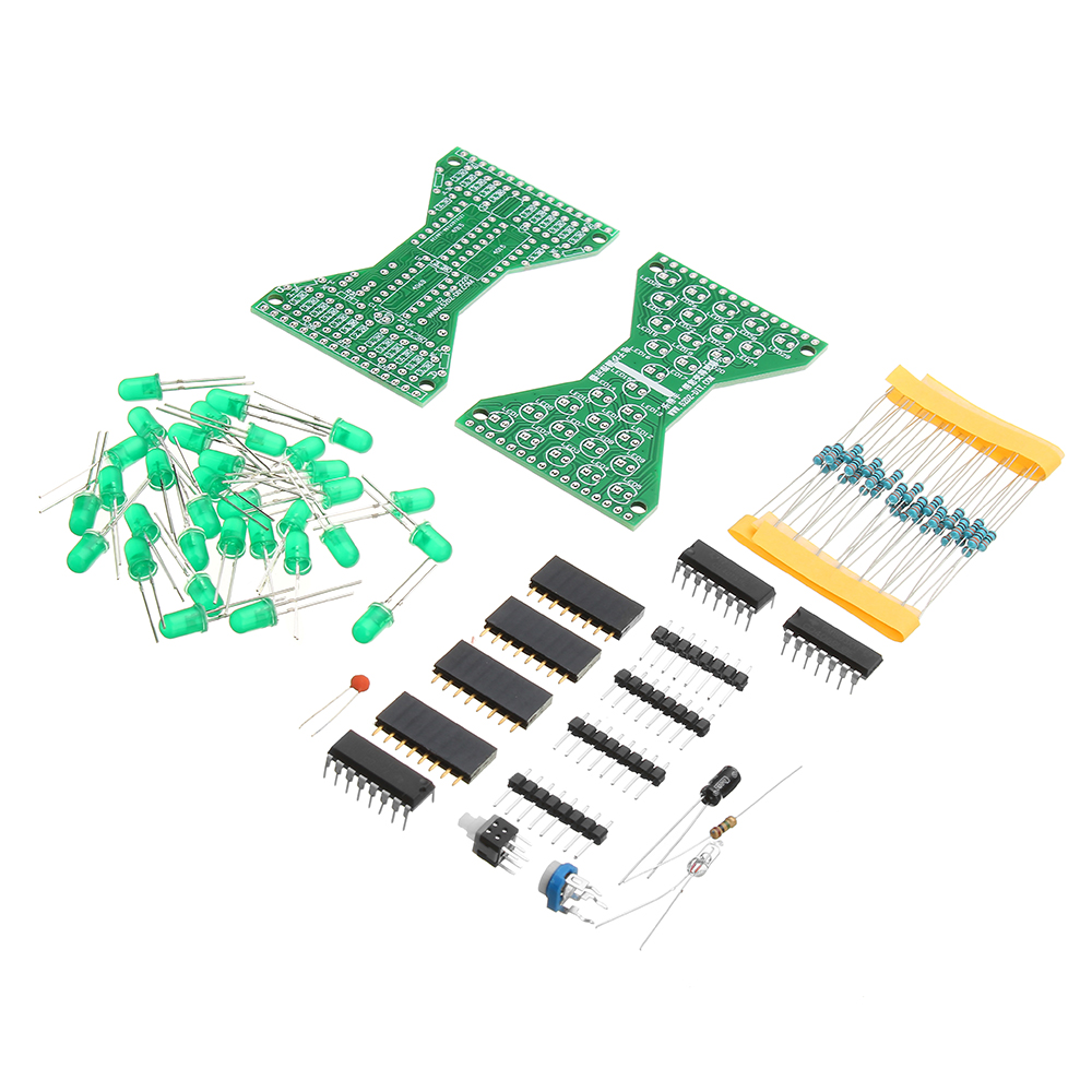 DC 5V Green DIY LED Electronic Hourglass Kit Soldering Practice Spare Parts Module
